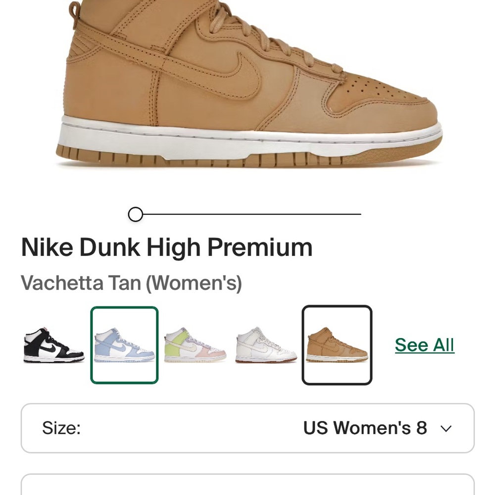 Nike Dunk High Premium in Tan